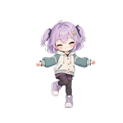 Luna, a lavender-haired dancer